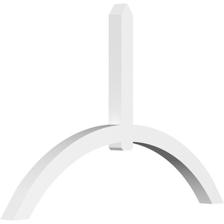Ekena Millwork Archdale Architectural Grade PVC Gable Bracket, 108"W x 72"H x 6"D x 6"F, 16/12 Pitch GBP108X72X0606ARC00